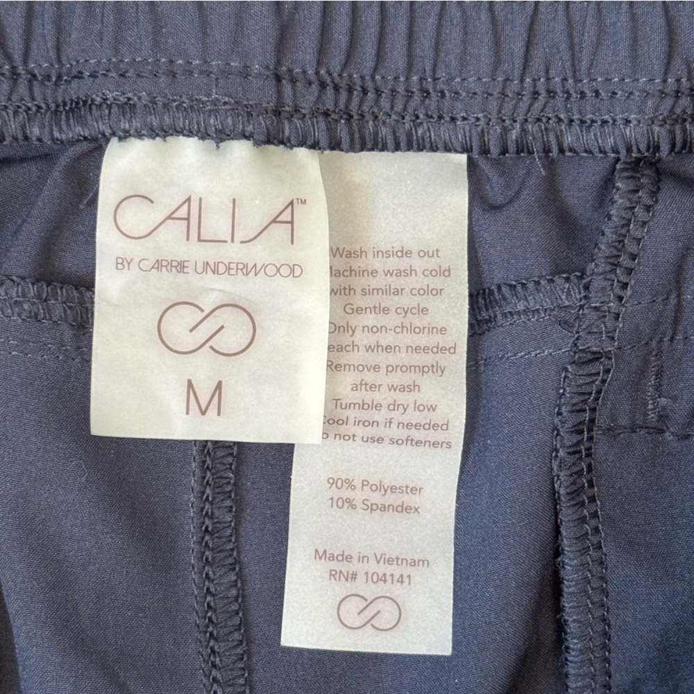 CALIA Journey Cropped Wide Leg High Rise Athletic Pants Blue Women’s Size Medium - Picture 9 of 12